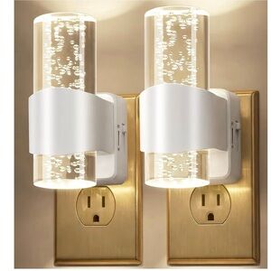 2 Pack Night Lights Plug into Wall, Dimmable LED Night Light